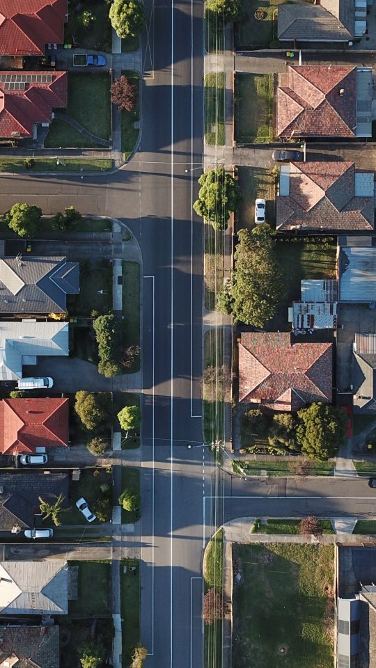 top-view photography of houses at daytime